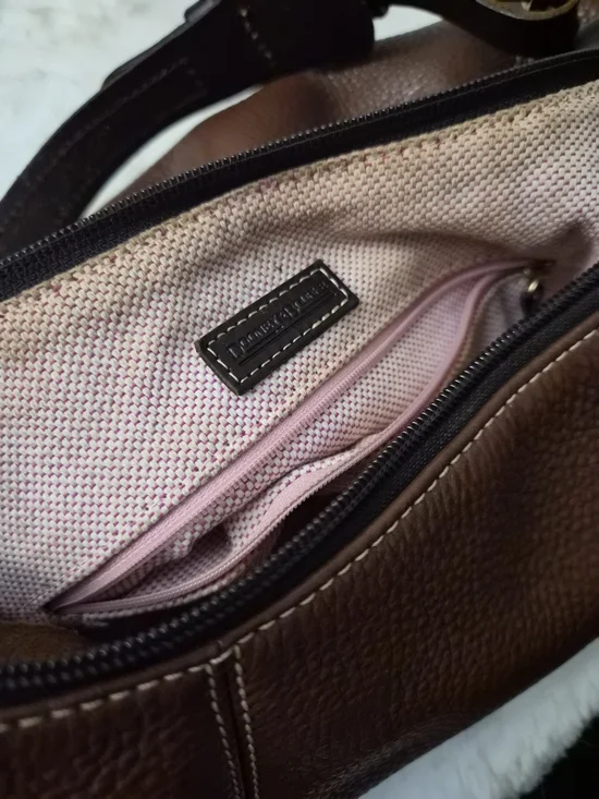 Dooney & Bourke Brown Pebbled Leather Shoulder Bag - Picture 12 of 14